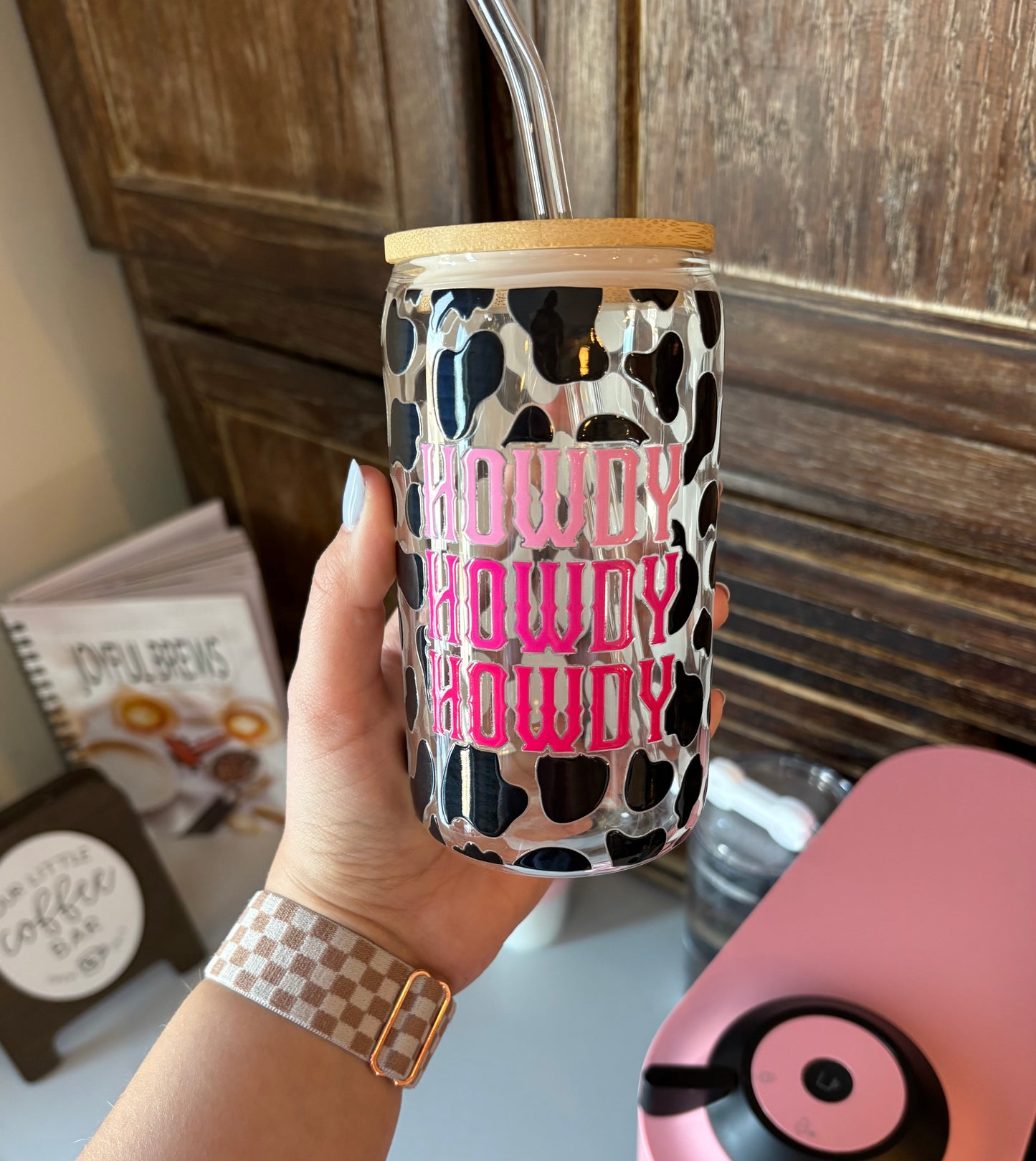 Howdy Coffee Glass