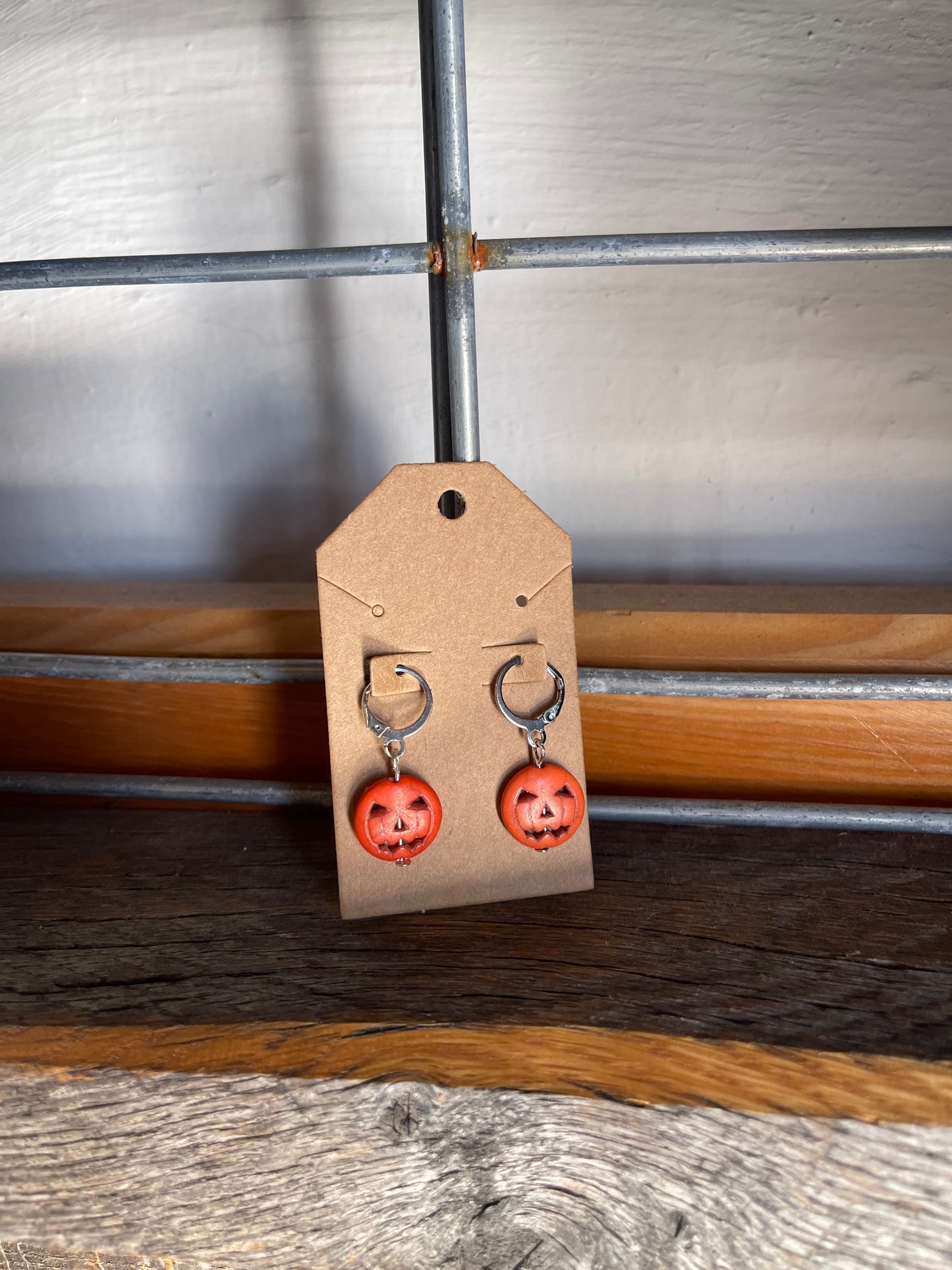 Orange Pumpkin Earrings