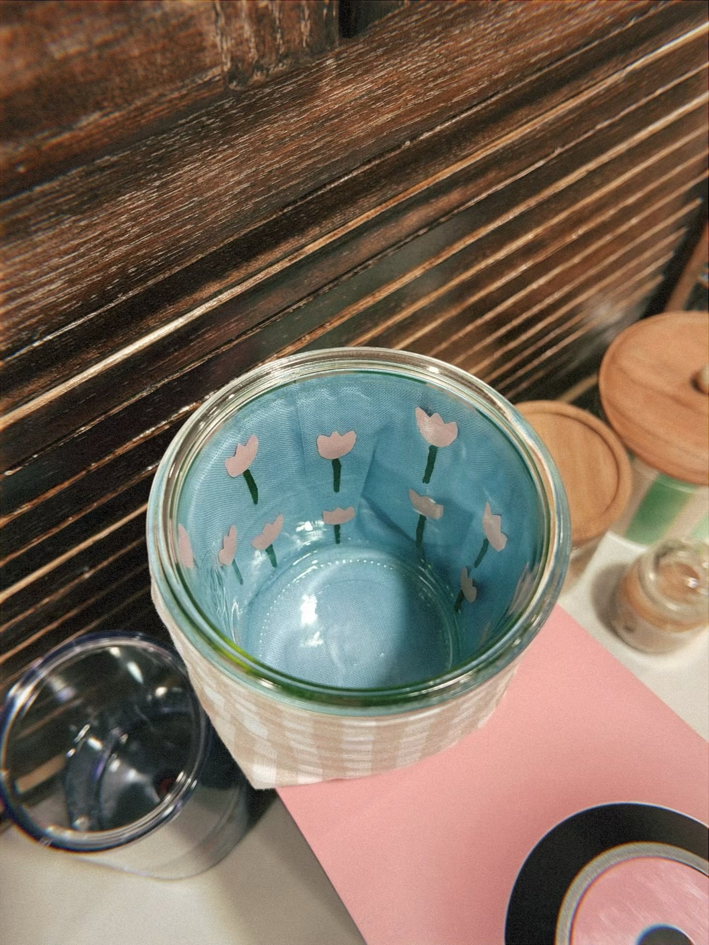 Gingham Weck Jar Coozie