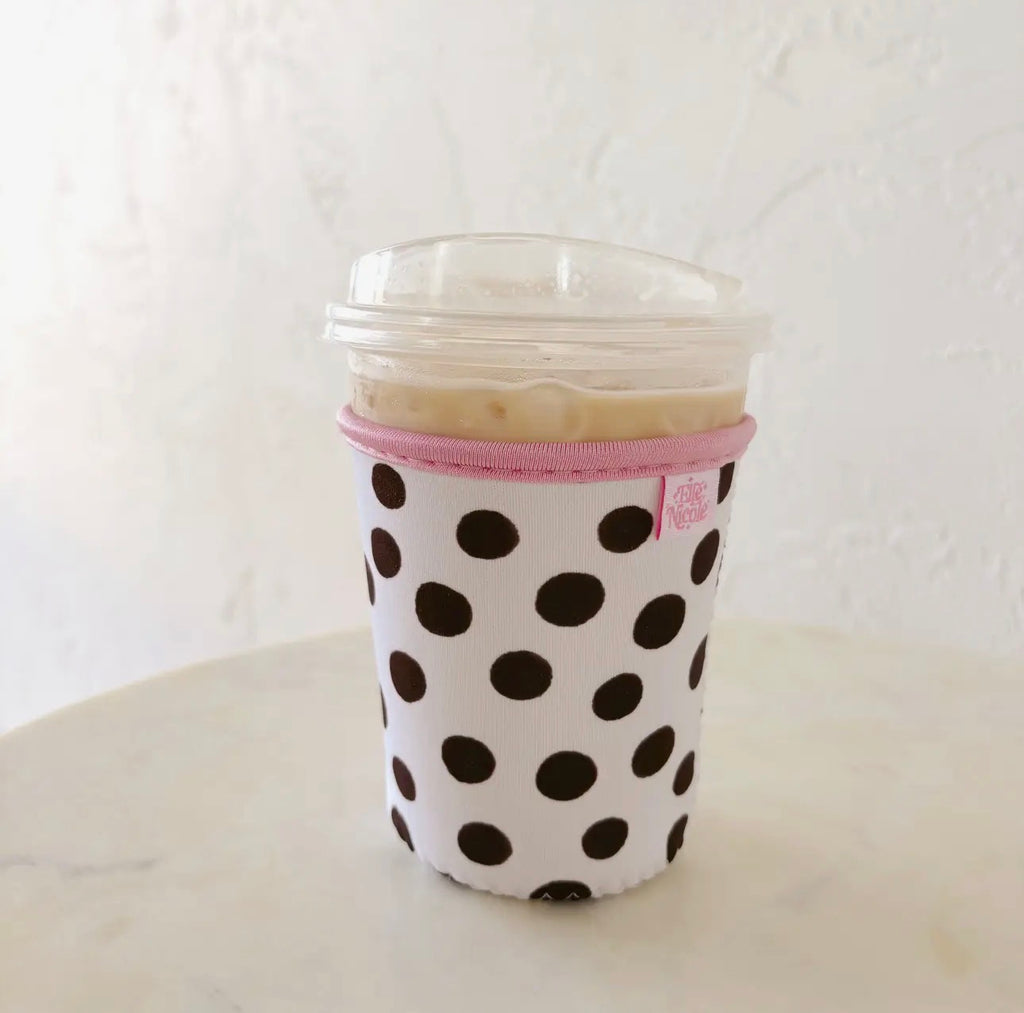 Polka Dot Iced Coffee Coozie