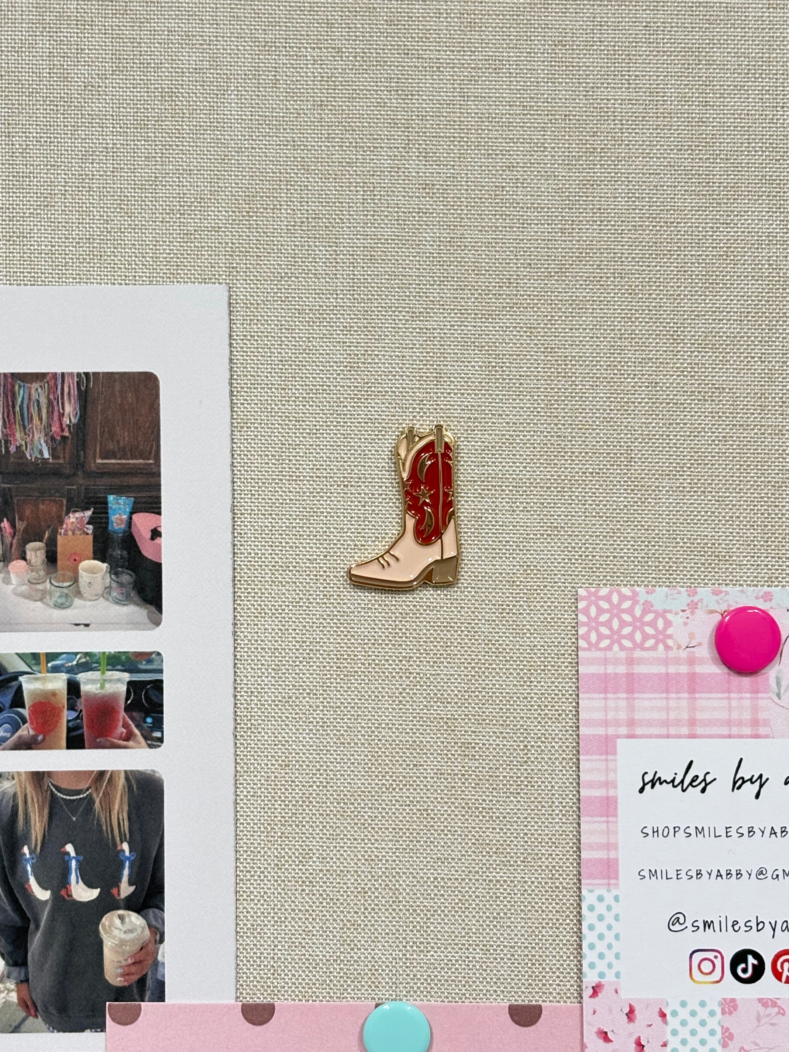 Cowgirl Boot Enamel Pin