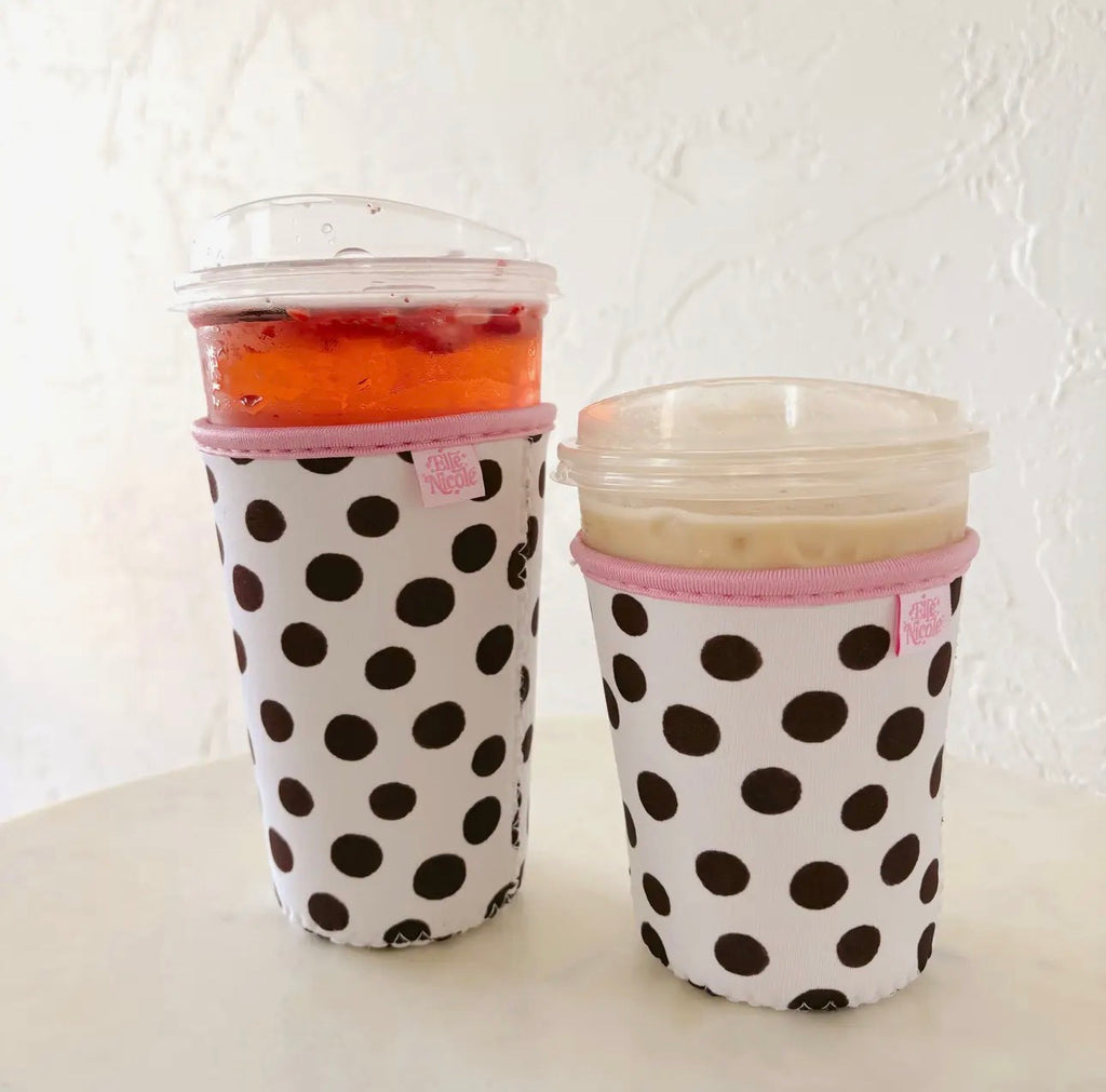 Polka Dot Iced Coffee Coozie