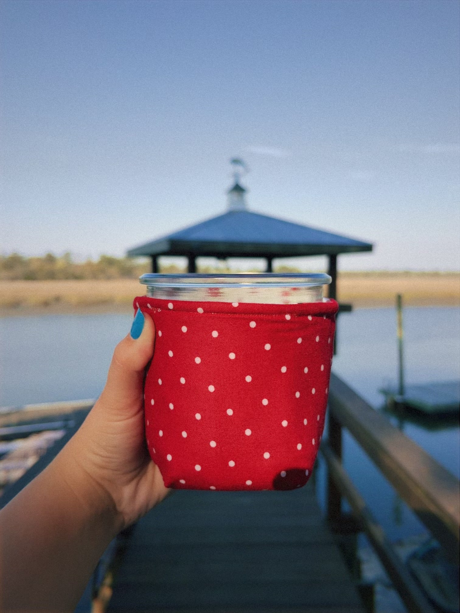 Reversible Ladybug Weck Jar Coozie