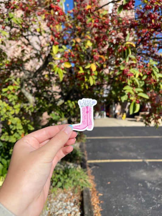 Boot and Flower Sticker