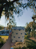 Reversible Tan Bee Weck Jar Coozie
