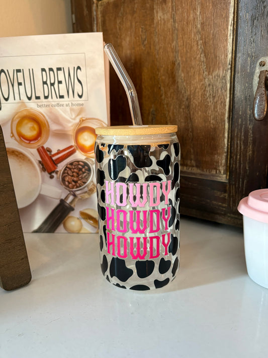 Howdy Coffee Glass