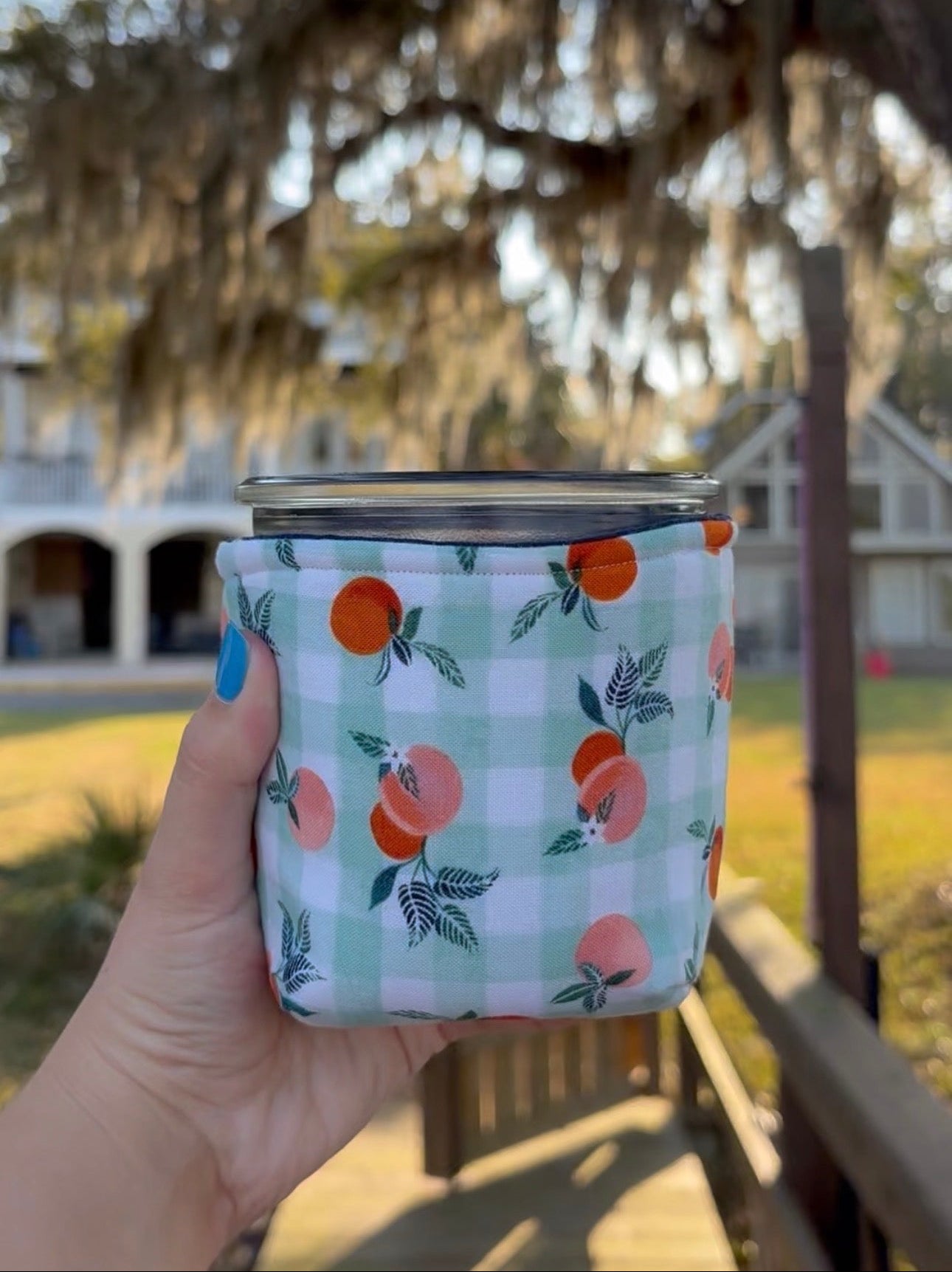 Reversible Georgia Peach Weck Jar Coozie