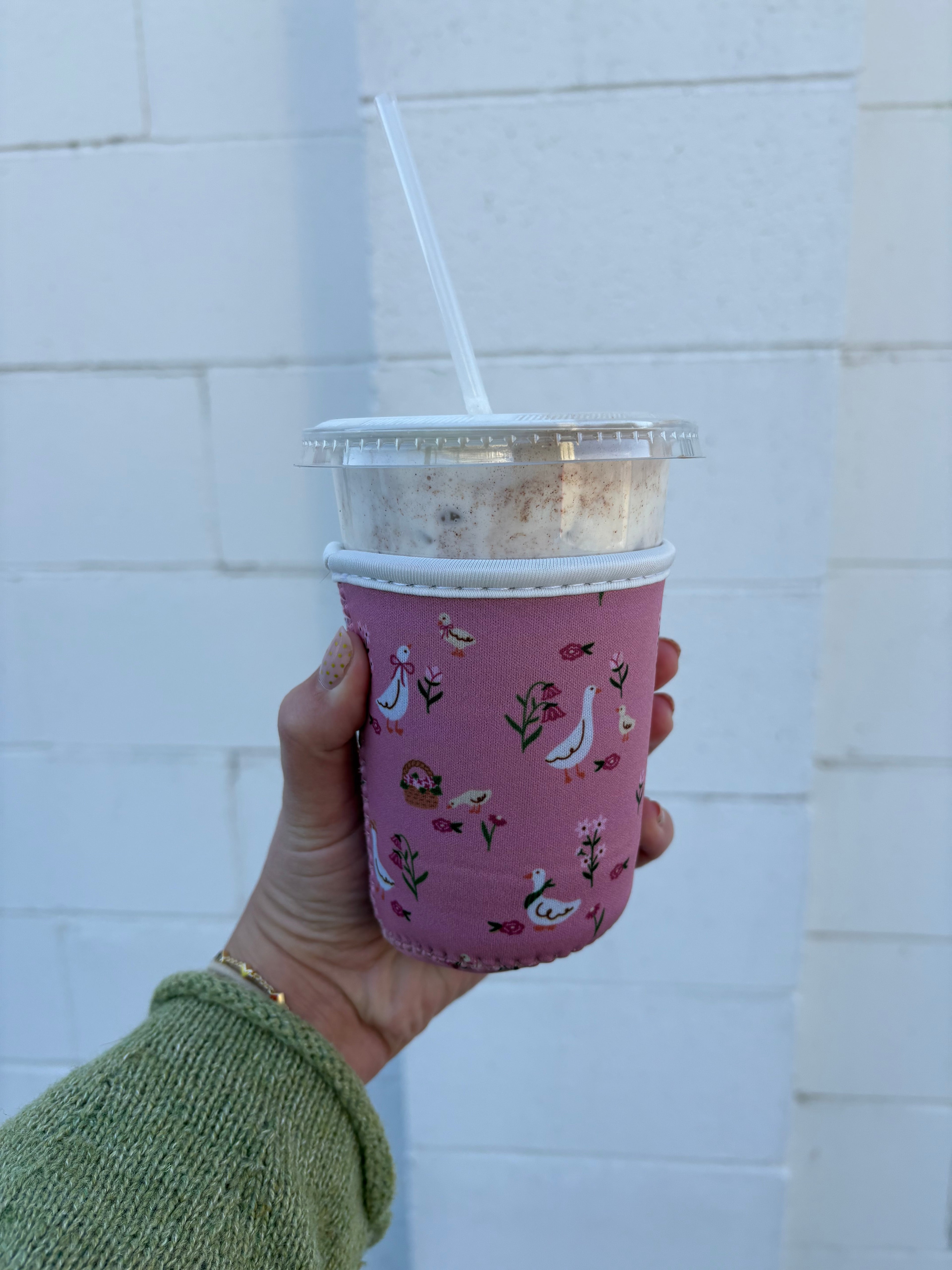 Cottage Geese Iced Coffee Coozie