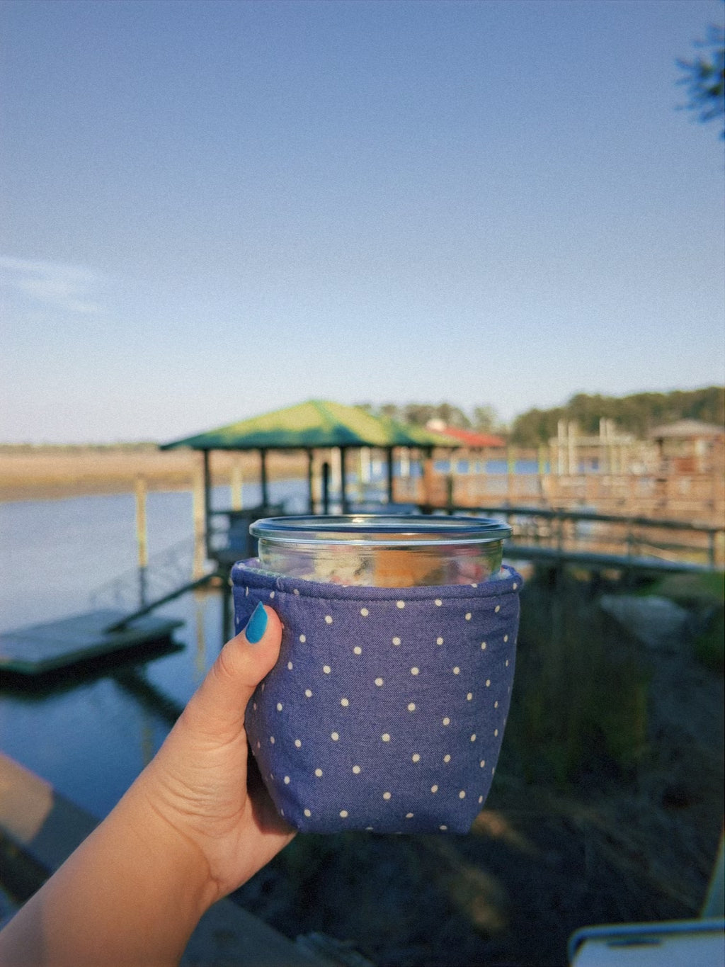 Reversible Patchwork Weck Jar Coozie