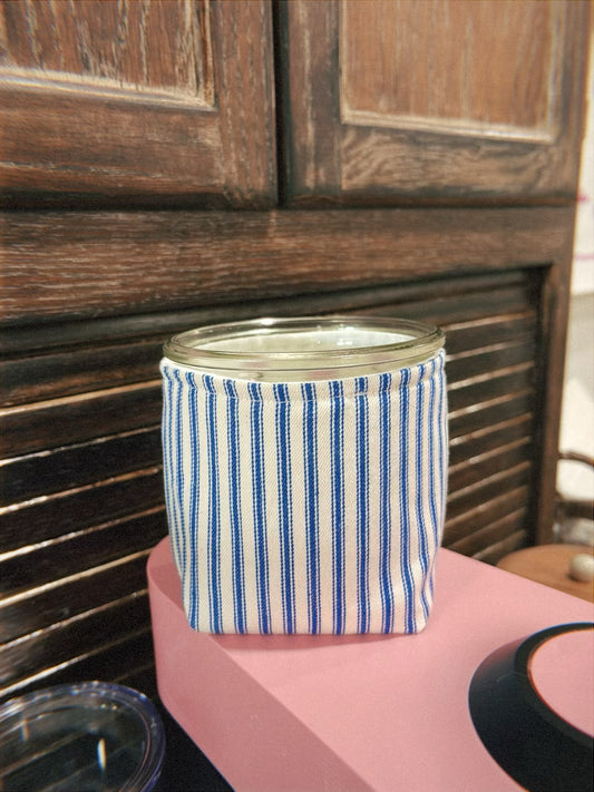 Blue Striped Weck Jar Coozie
