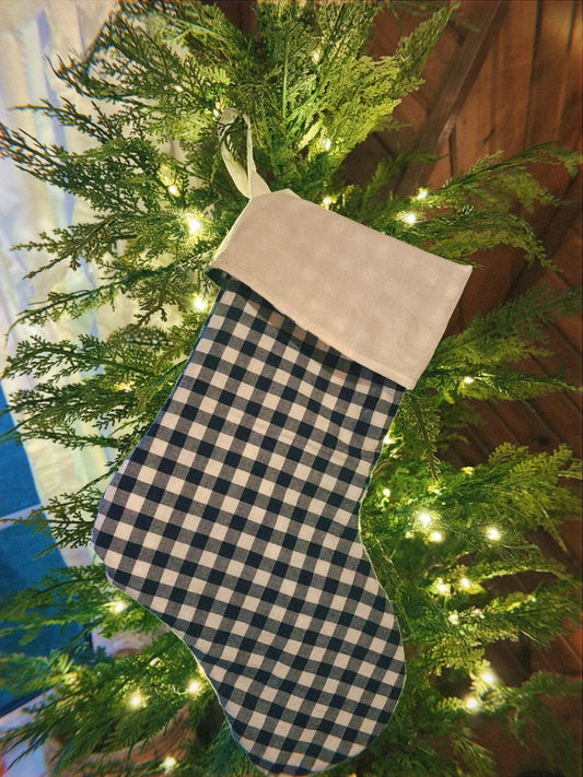 *NEW* Navy Gingham Stocking 🌟