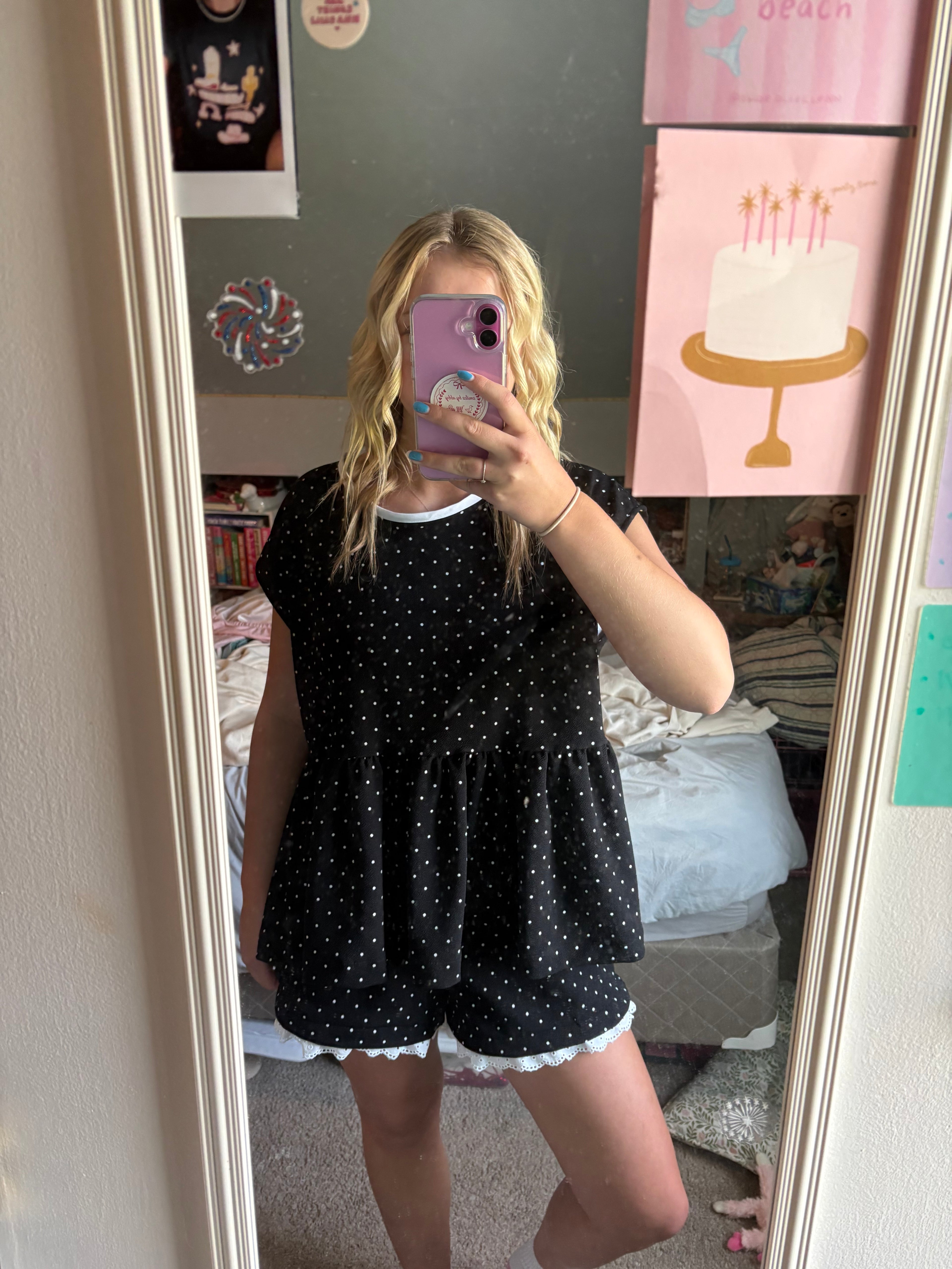 Polka Dot Ruffle Shorts