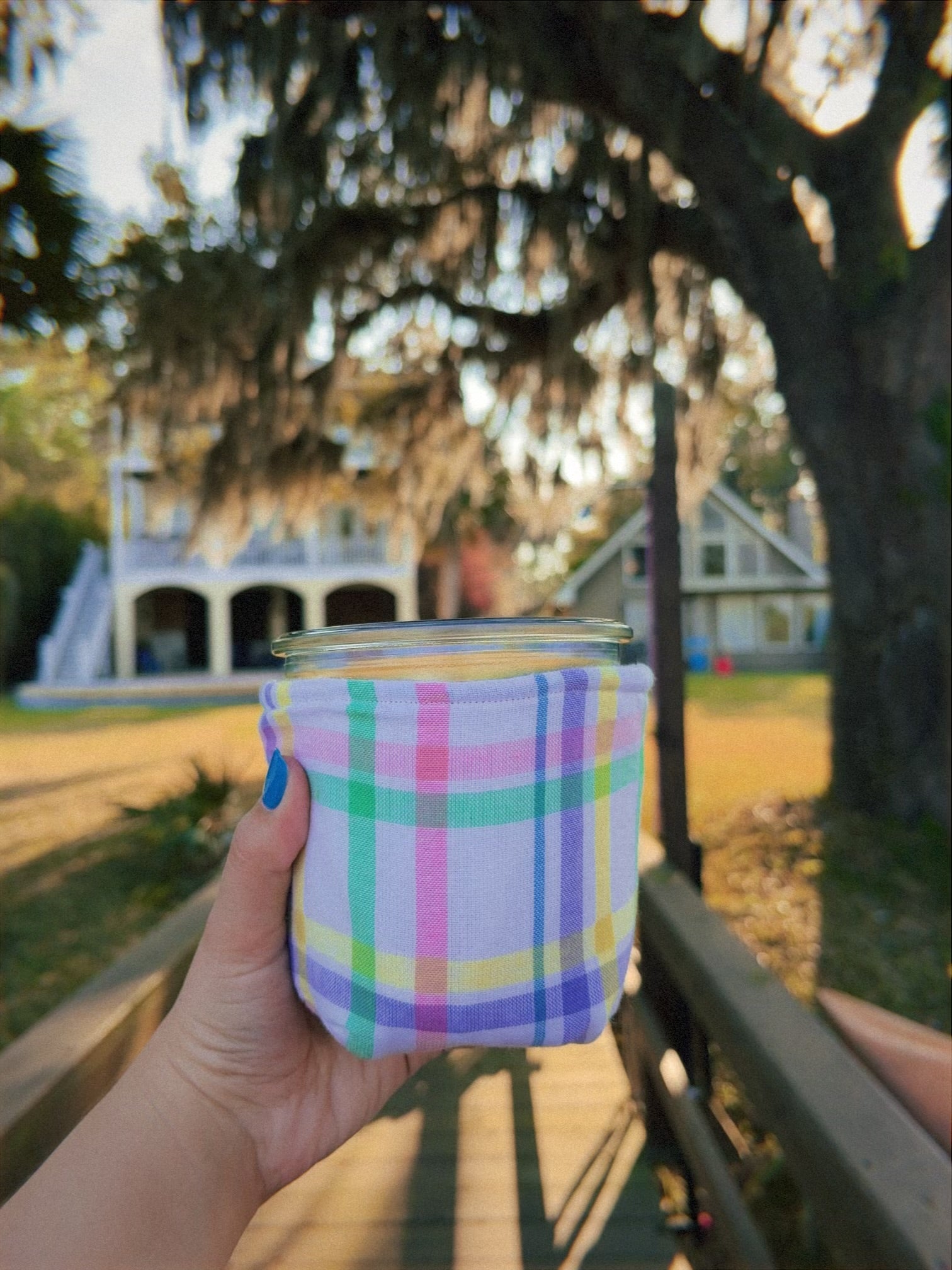 Reversible Bunnies Weck Jar Coozie