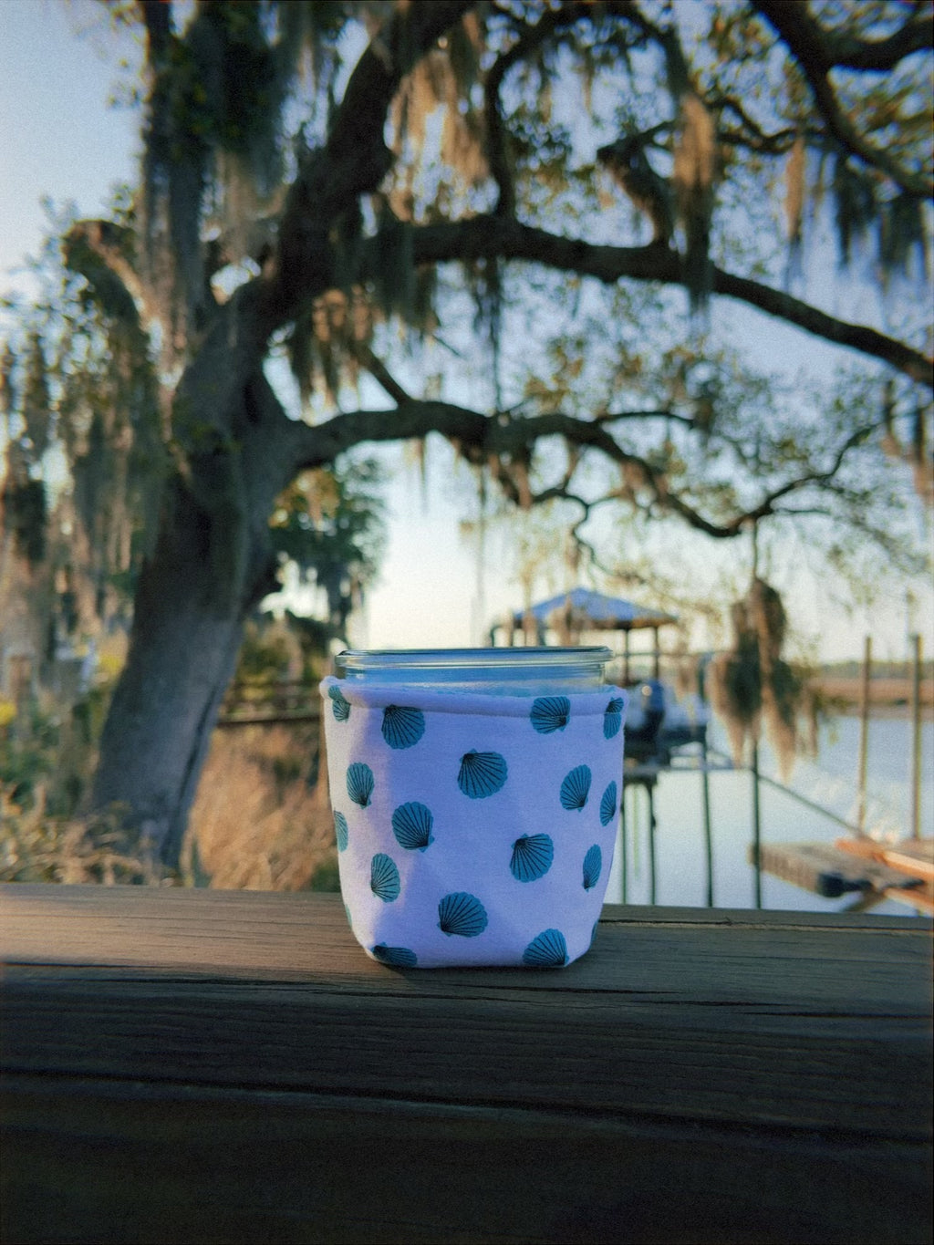Reversible Seashell Weck Jar Coozie