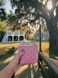 Reversible Pink Bee Weck Jar Coozie 🐝