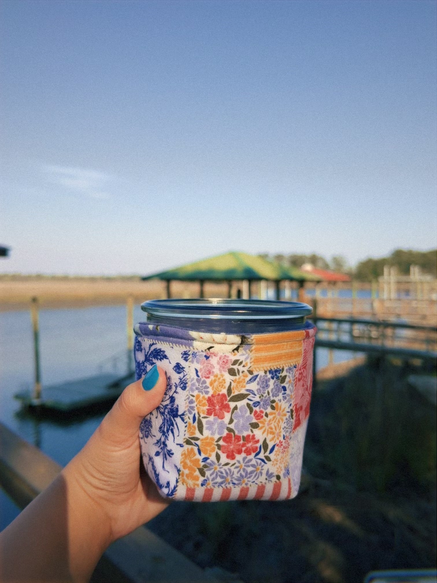 Reversible Patchwork Weck Jar Coozie