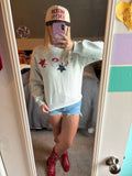 USA Patchwork Mockneck