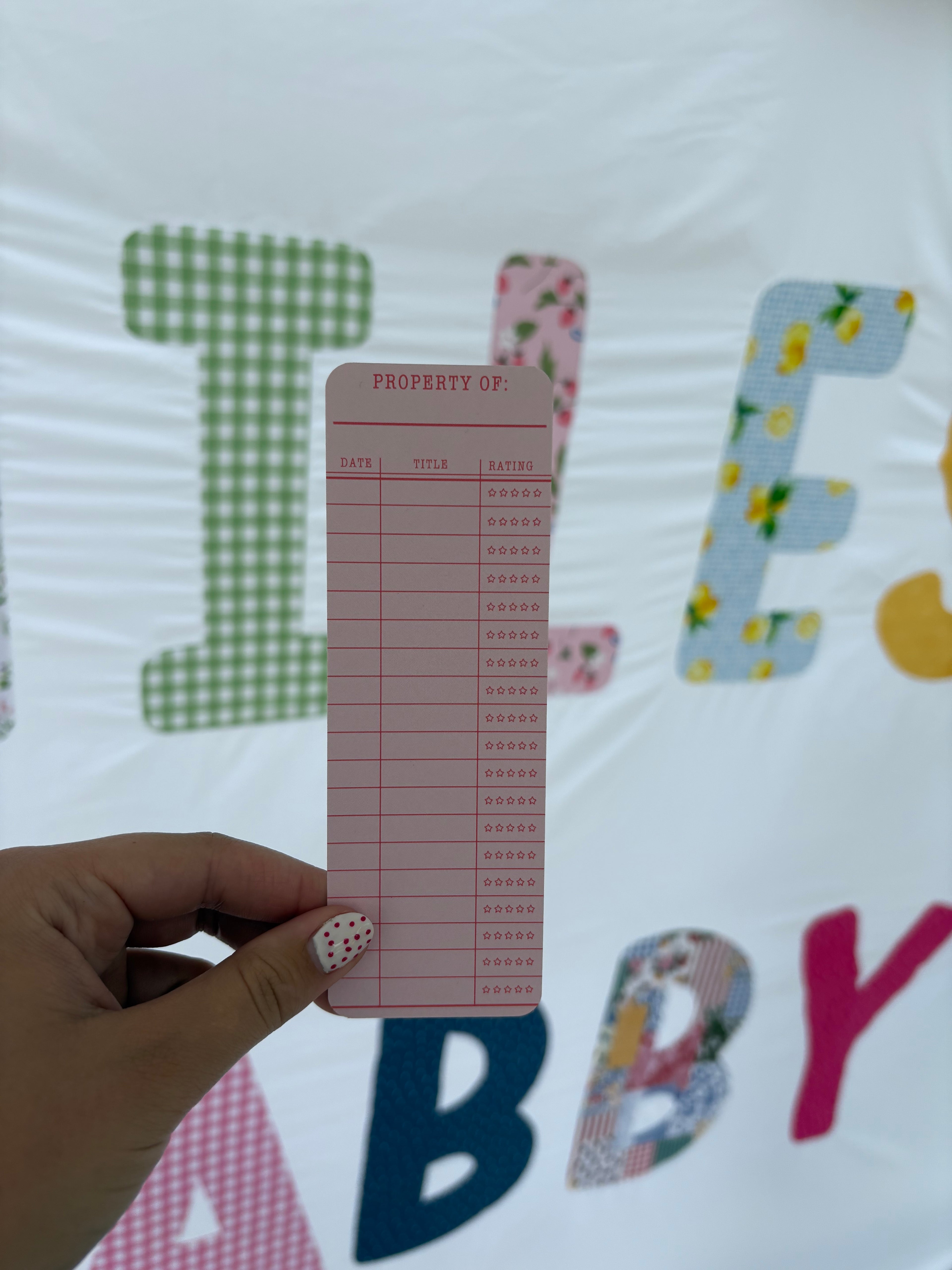 Book Rating Bookmark