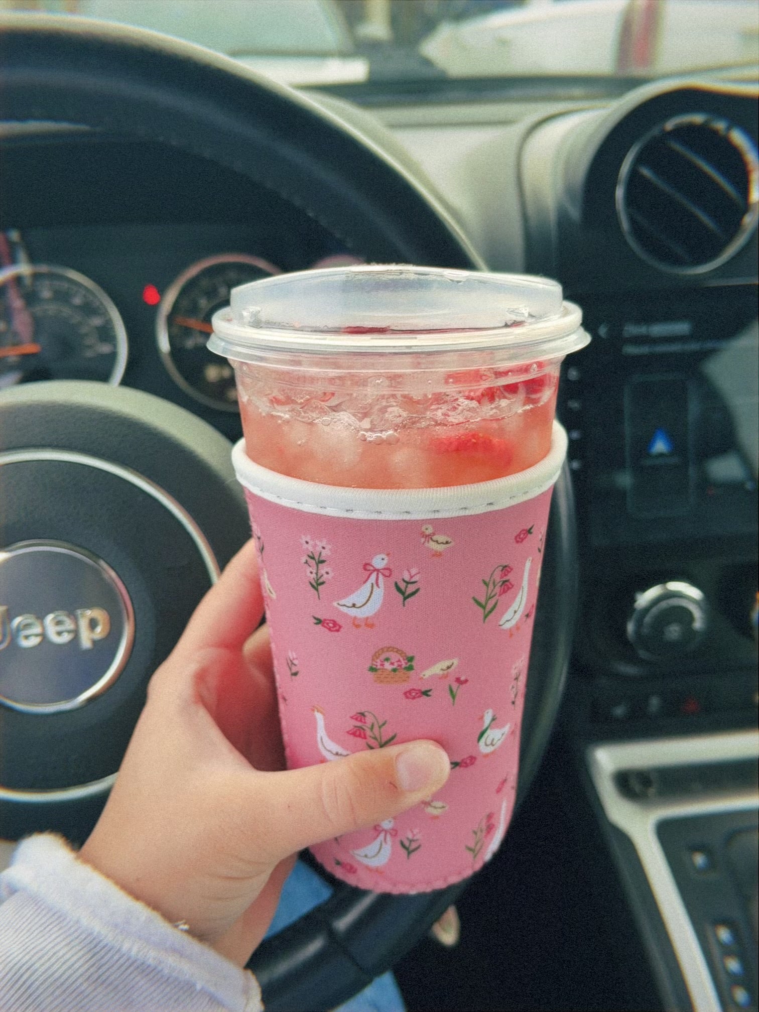 Cottage Geese Iced Coffee Coozie