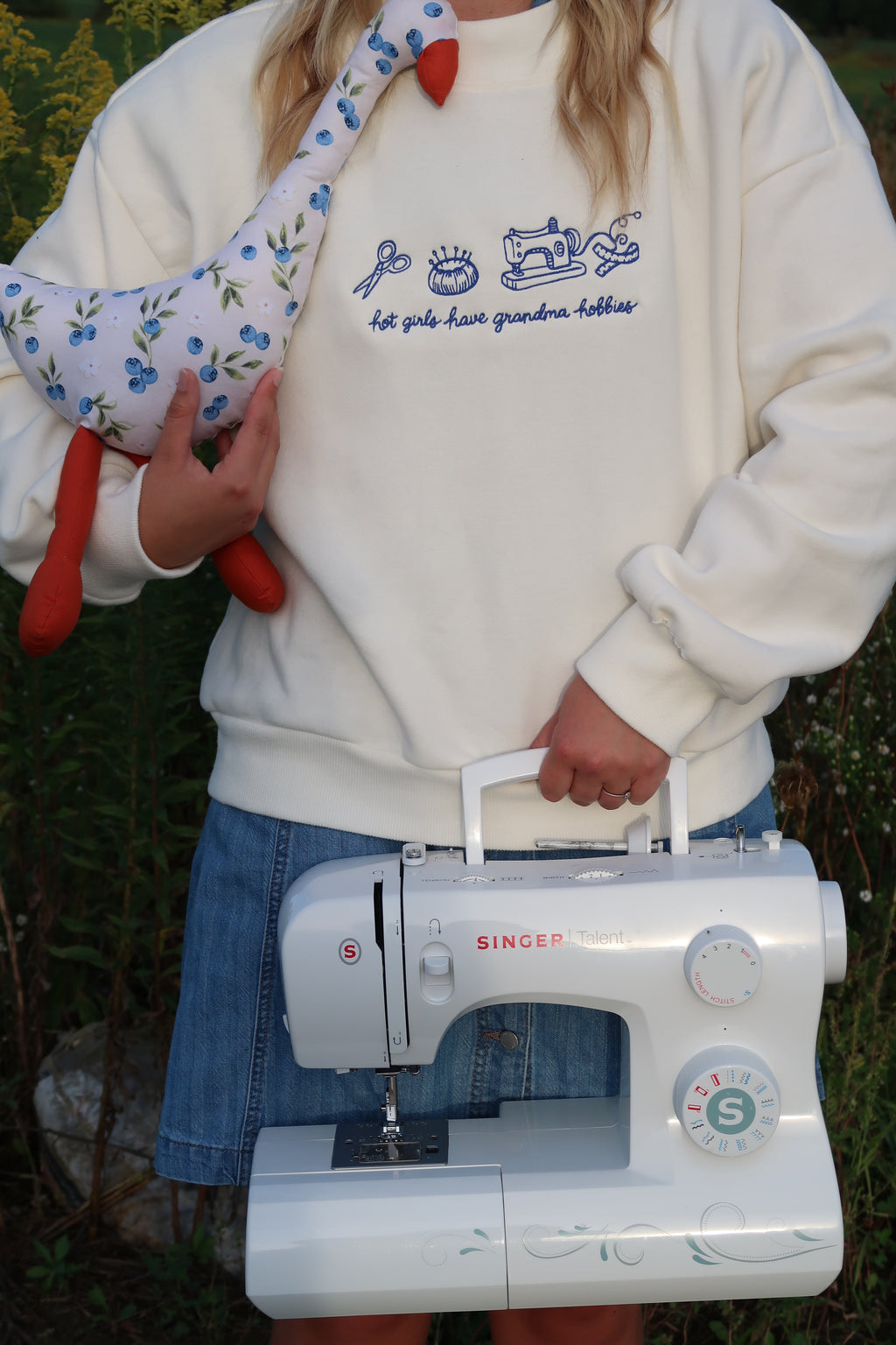 Grandma Hobbies Mockneck