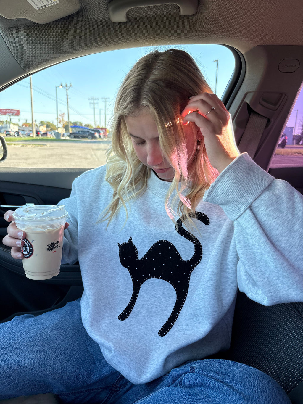 Black Cat Mockneck