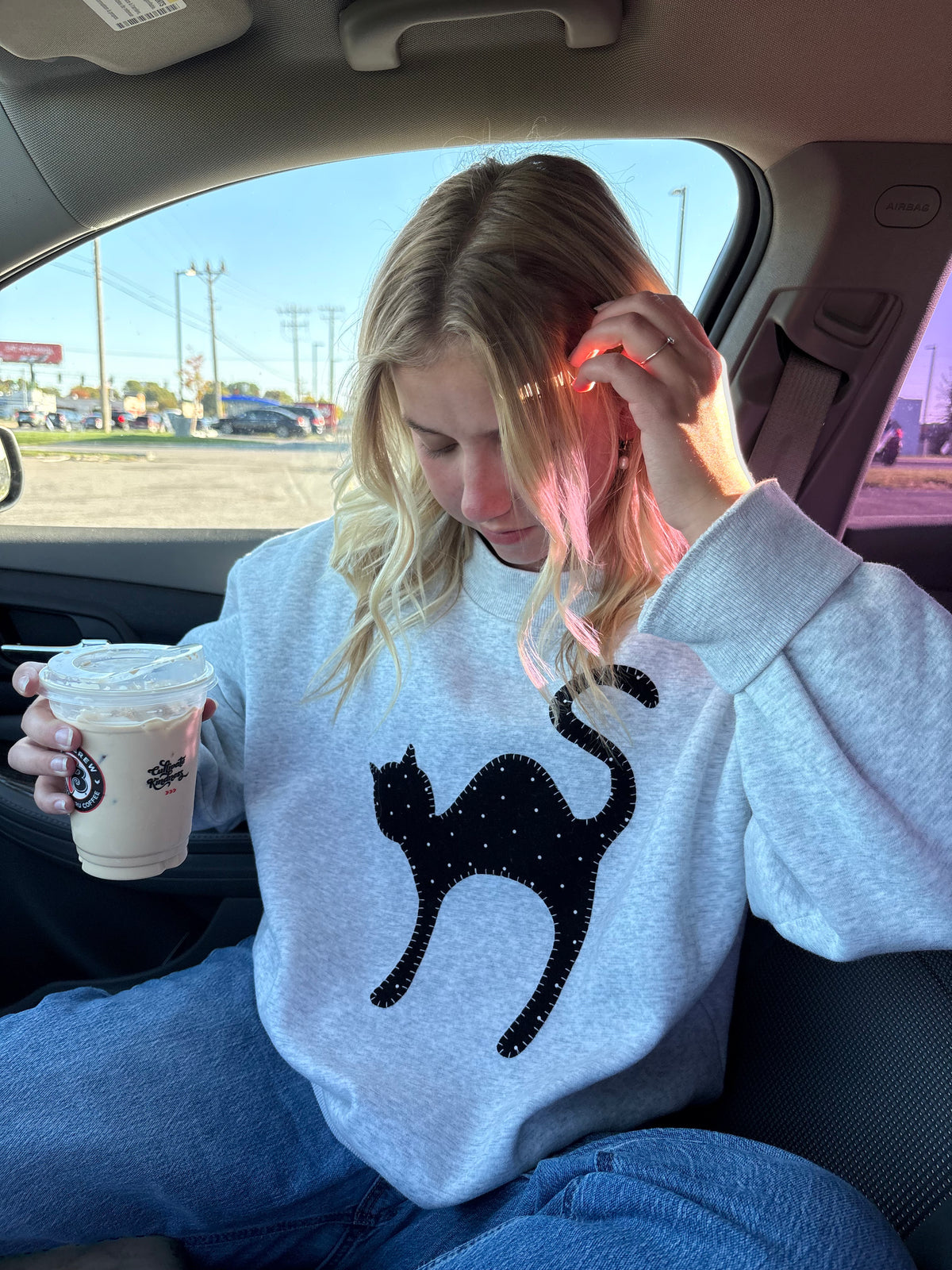 Black Cat Mockneck