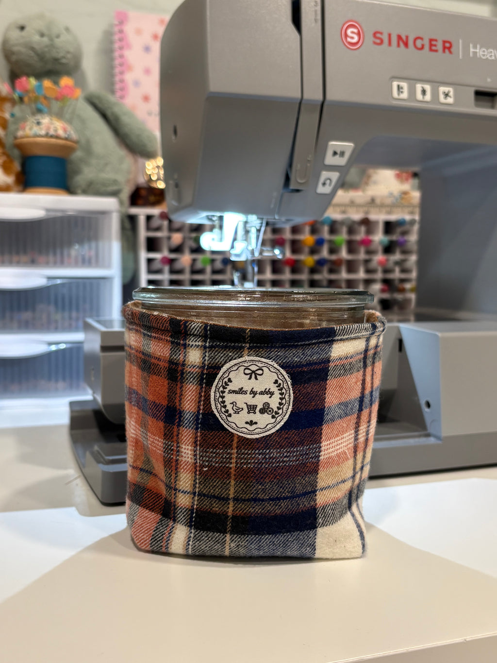 Flannel Weck Jar Coozie