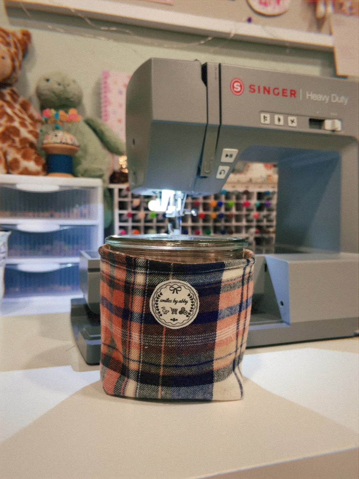 Flannel Weck Jar Coozie