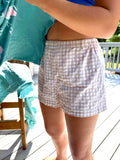 Tan Gingham Boxer Shorts 🤎