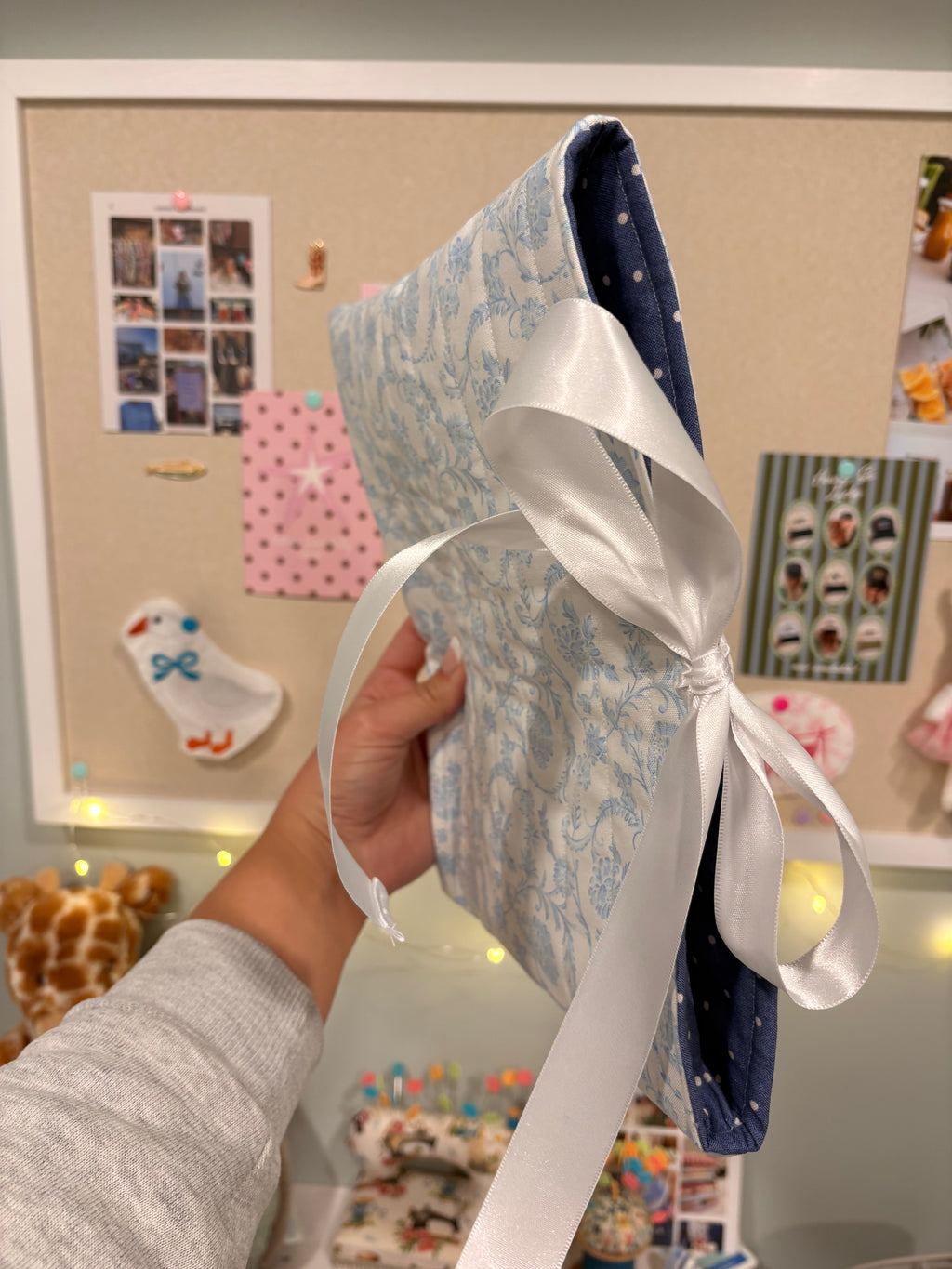 Blue Floral Book Sleeve